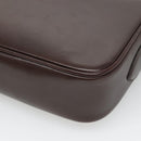 CELINE Shoulder Bag Leather Brown Gold Auth 126330-12