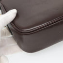 CELINE Shoulder Bag Leather Brown Gold Auth 126330-13