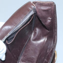 CELINE Shoulder Bag Leather Brown Gold Auth 126330-15