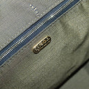 FENDI Zucca Canvas Vanity Pouch Black Brown Gold Auth 126334-16