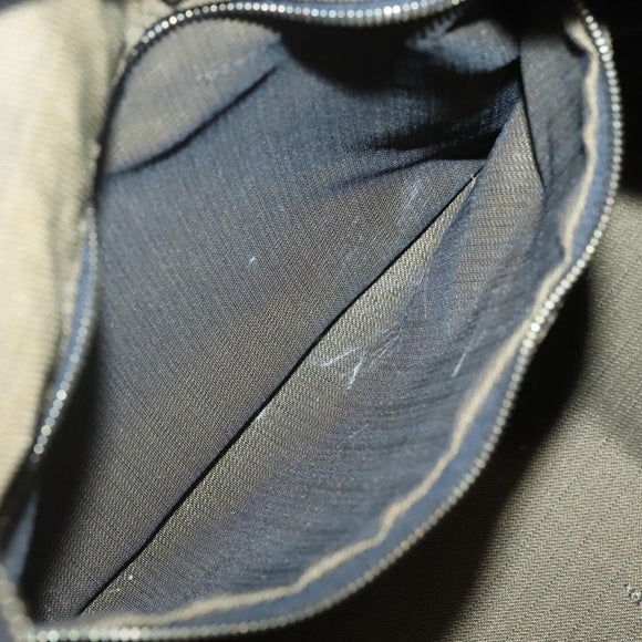 FENDI Zucca Canvas Vanity Pouch Black Brown Gold Auth 126334