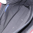 BURBERRY Nova Check Blue Label Tote Bag Nylon Beige Silver Auth 126337-12