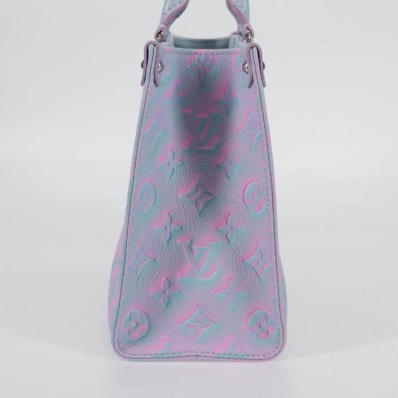 LOUIS VUITTON Monogram Empreinte On The Go PM Bag 2way Blue M46067 Auth 126345SM