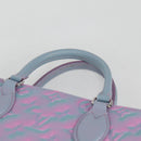 LOUIS VUITTON Monogram Empreinte On The Go PM Bag 2way Blue M46067 Auth 126345SM-8