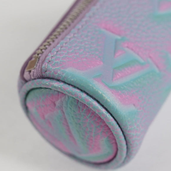 LOUIS VUITTON Monogram Empreinte Micro Papillon Pouch Lila M00837 Auth 126346SAM