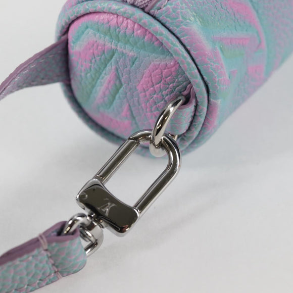 LOUIS VUITTON Monogram Empreinte Micro Papillon Pouch Lila M00837 Auth 126346SAM