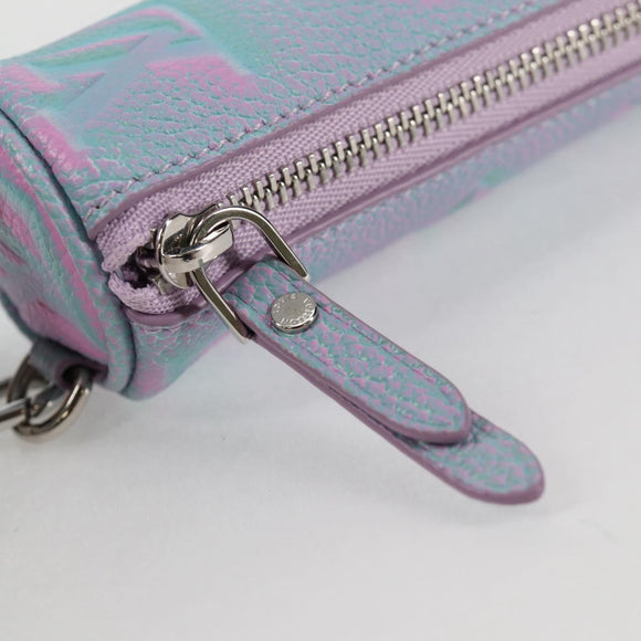 LOUIS VUITTON Monogram Empreinte Micro Papillon Pouch Lila M00837 Auth 126346SAM