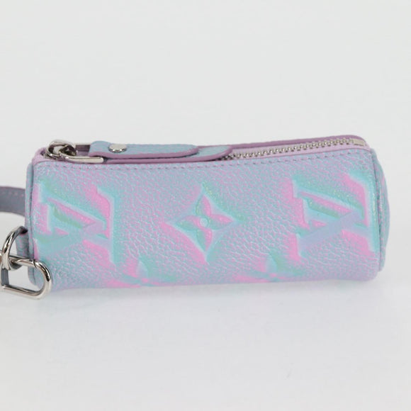 LOUIS VUITTON Monogram Empreinte Micro Papillon Pouch Lila M00837 Auth 126346M