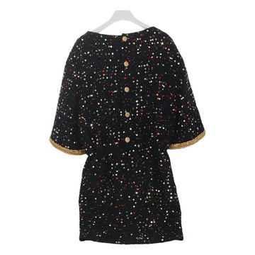 CHANEL One Piece Shirt Tweed Black CC Auth 126348M - 0