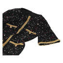 CHANEL One Piece Shirt Tweed Black CC Auth 126348M-3