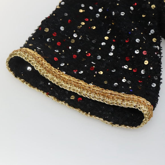 CHANEL One Piece Shirt Tweed Black CC Auth 126348M