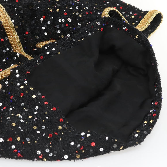 CHANEL One Piece Shirt Tweed Black CC Auth 126348M