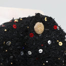 CHANEL One Piece Shirt Tweed Black CC Auth 126348M-9