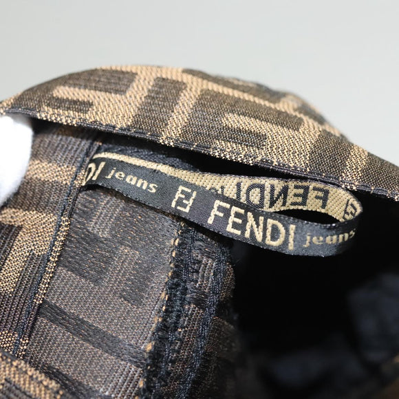 FENDI Zucca Canvas Skirt Black Brown Auth 126349V