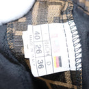 FENDI Zucca Canvas Skirt Black Brown Auth 126349V-13