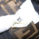 FENDI Zucca Canvas Skirt Black Brown Auth 126349V-14