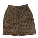 FENDI Zucca Canvas Skirt Black Brown Auth 126349V-2