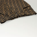 FENDI Zucca Canvas Skirt Black Brown Auth 126349V-4