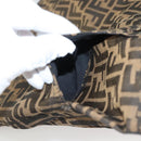 FENDI Zucca Canvas Skirt Black Brown Auth 126349V-8