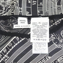 HERMES Tunic Shirt ""DIES ET HORE"" Silk Black Auth 126350-3