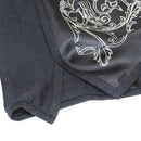 HERMES Tunic Shirt ""DIES ET HORE"" Silk Black Auth 126350-5