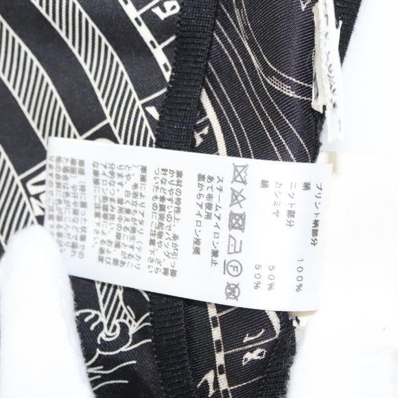 HERMES Tunic Shirt ""DIES ET HORE"" Silk Black Auth 126350