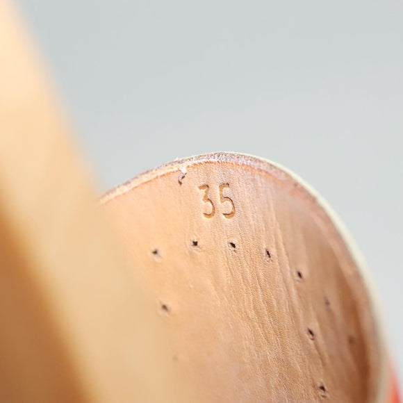 HERMES Sandals Patent leather Orange Auth 126351