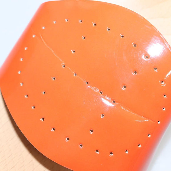 HERMES Sandals Patent leather Orange Auth 126351