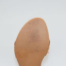 HERMES Sandals Patent leather Orange Auth 126351-9