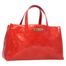 LOUIS VUITTON Monogram Vernis Wilshire PM Hand Bag Rose Pop M93643 Auth 126362-1