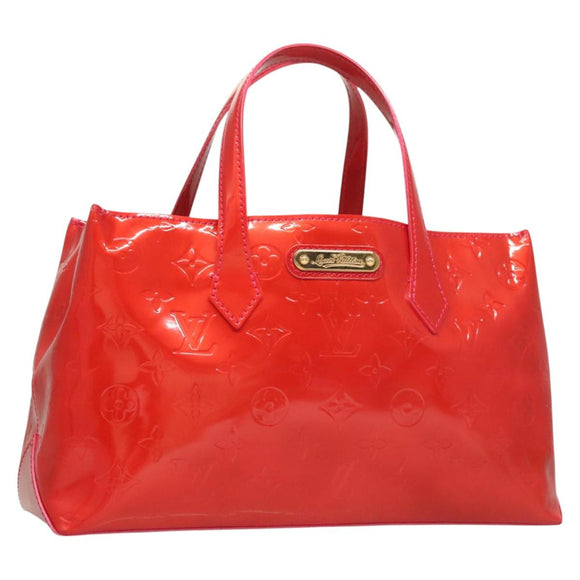 LOUIS VUITTON Monogram Vernis Wilshire PM Hand Bag Rose Pop M93643 Auth 126362