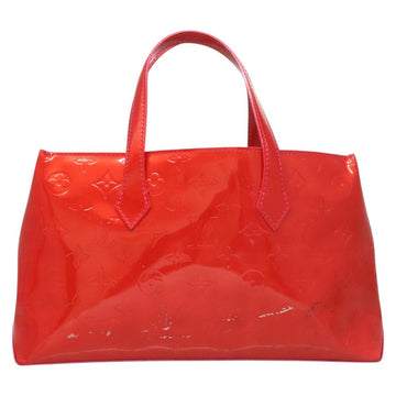 LOUIS VUITTON Monogram Vernis Wilshire PM Hand Bag Rose Pop M93643 Auth 126362 - 0