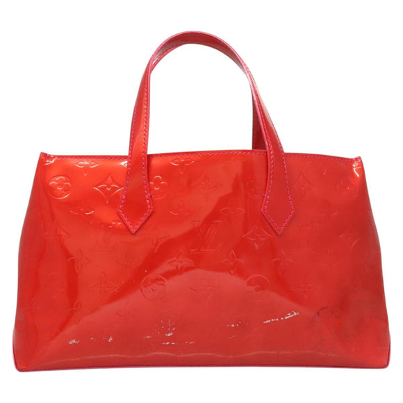 LOUIS VUITTON Monogram Vernis Wilshire PM Hand Bag Rose Pop M93643 Auth 126362