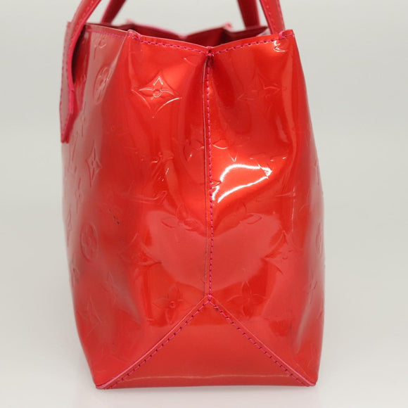 LOUIS VUITTON Monogram Vernis Wilshire PM Hand Bag Rose Pop M93643 Auth 126362