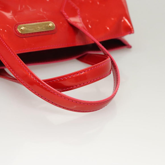 LOUIS VUITTON Monogram Vernis Wilshire PM Hand Bag Rose Pop M93643 Auth 126362