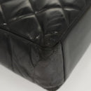 CHANEL Matelasse Chain Shoulder Bag Enamel Black Gold CC Auth 126363-16