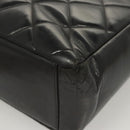 CHANEL Matelasse Chain Shoulder Bag Enamel Black Gold CC Auth 126363-17