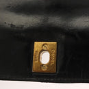 CHANEL Matelasse Chain Shoulder Bag Enamel Black Gold CC Auth 126363-20