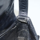 CHANEL Matelasse Chain Shoulder Bag Enamel Black Gold CC Auth 126363-10