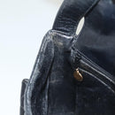 CHANEL Matelasse Chain Shoulder Bag Enamel Black Gold CC Auth 126363-22