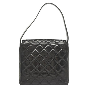 CHANEL Matelasse Chain Shoulder Bag Enamel Black Gold CC Auth 126363 - 0