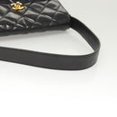 CHANEL Matelasse Chain Shoulder Bag Enamel Black Gold CC Auth 126363-7