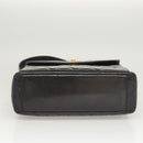 CHANEL Matelasse Chain Shoulder Bag Enamel Black Gold CC Auth 126363-5