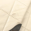 CHANEL Matelasse Shoulder Bag Lamb Skin White CC Auth 126364-9