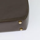 Salvatore Ferragamo Gancini Hand Bag Leather 2way Brown Gold Auth 126367-16