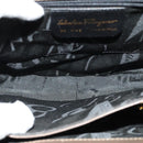 Salvatore Ferragamo Gancini Hand Bag Leather 2way Brown Gold Auth 126367-11