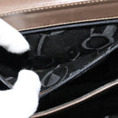 Salvatore Ferragamo Gancini Hand Bag Leather 2way Brown Gold Auth 126367-21