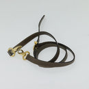 Salvatore Ferragamo Gancini Hand Bag Leather 2way Brown Gold Auth 126367-22