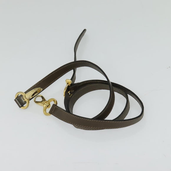 Salvatore Ferragamo Gancini Hand Bag Leather 2way Brown Gold Auth 126367