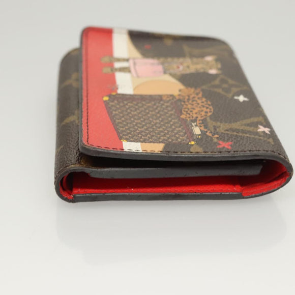 LOUIS VUITTON Animal Print Portefeuille Victorine Wallet M63326 LV Auth 126370